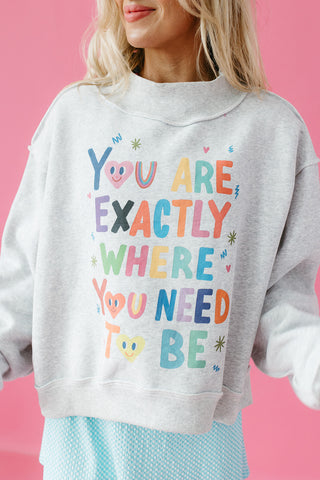 Life Is Good Reversible Mock Neck Sweatshirt