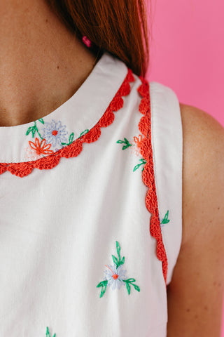 Marielle Embroidered Shift Dress