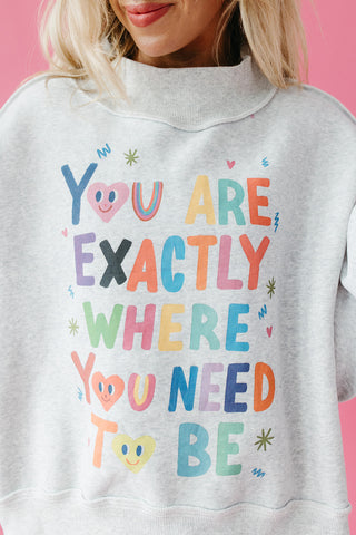 Life Is Good Reversible Mock Neck Sweatshirt