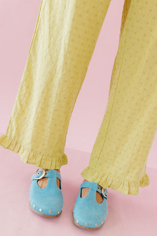 Terri Polka Dot Pants Chartreuse