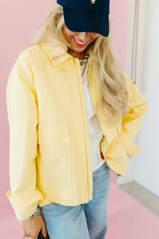 Courtney Zip Jacket in Lemon
