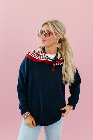 Gigi Crewneck Sweater in Navy