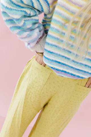 Terri Polka Dot Pants Chartreuse