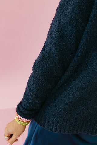 Kellan Soft Button Cardigan in Navy