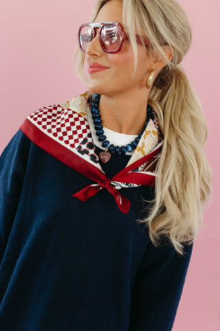 Gigi Crewneck Sweater in Navy
