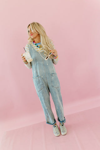 Rylee Stripe Knit Top in Dijon/Sky