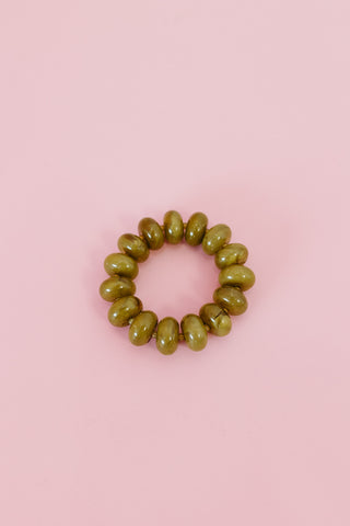Sugar Beads Necklace Set - Olive Green