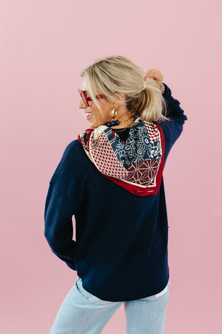 Gigi Crewneck Sweater in Navy