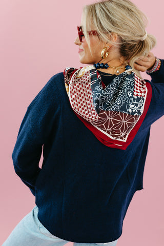 Gigi Crewneck Sweater in Navy