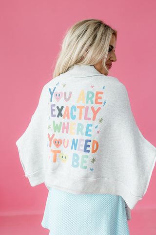 Life Is Good Reversible Mock Neck Sweatshirt
