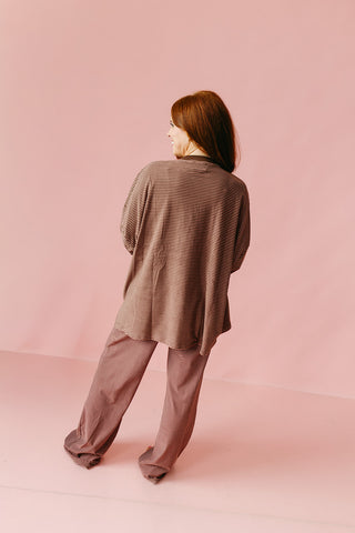 Nyah Striped Lounge Pants in Brown/Pink