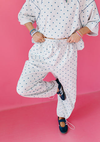Wesleigh Polka Dot French Terry Pants