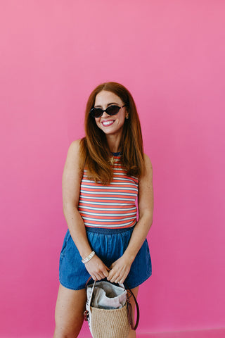 Poppy Stripe Tank
