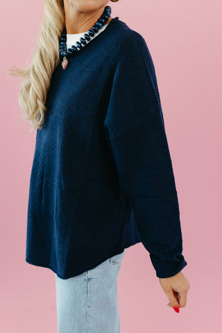 Gigi Crewneck Sweater in Navy