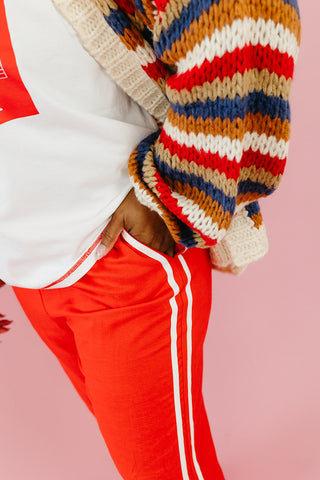 Elsie Linen Pants in Cherry