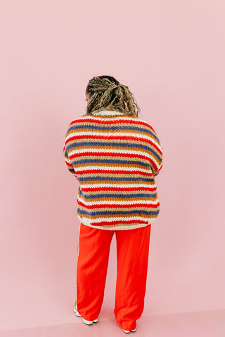 Elsie Linen Pants in Cherry