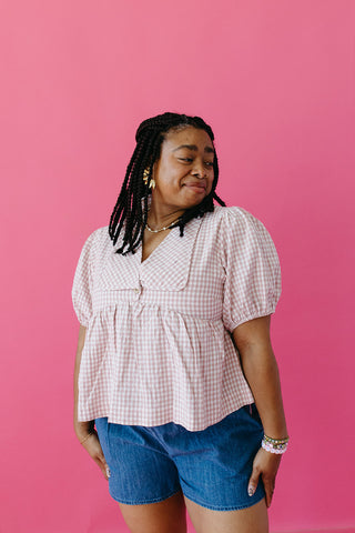 Juno Plaid Collar Top