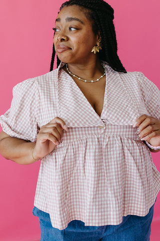 Juno Plaid Collar Top