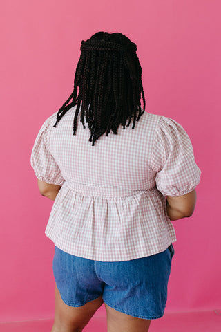 Juno Plaid Collar Top