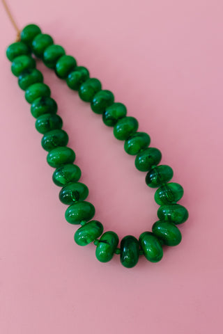 Sugar Beads Necklace/Bracelet Set in Green