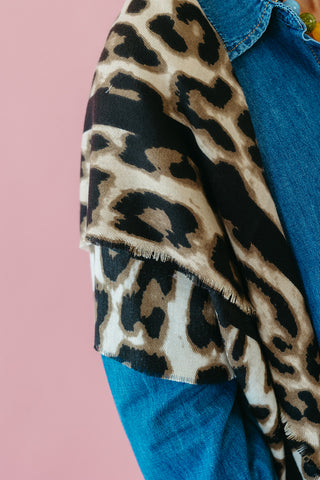 Leopard Oversized Square Scarf