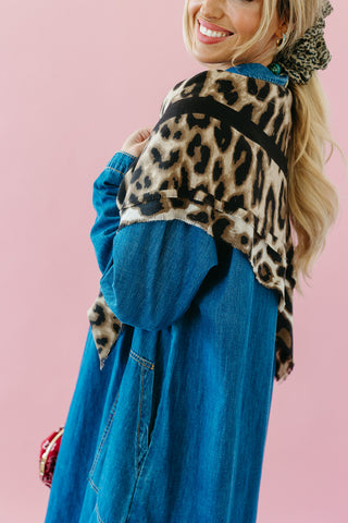 Leopard Oversized Square Scarf