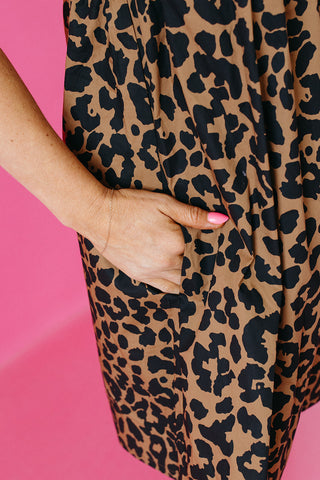 Reese Mini Dress in Leopard