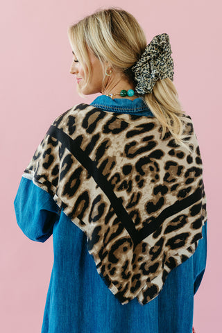 Leopard Oversized Square Scarf