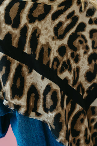 Leopard Oversized Square Scarf