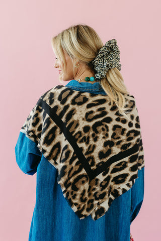 Leopard Oversized Square Scarf
