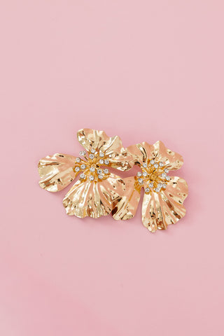 Capri Statement Earrings in Gold