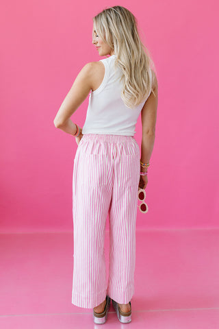 Janie Stripe Pants in Pink