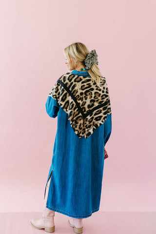 Leopard Oversized Square Scarf