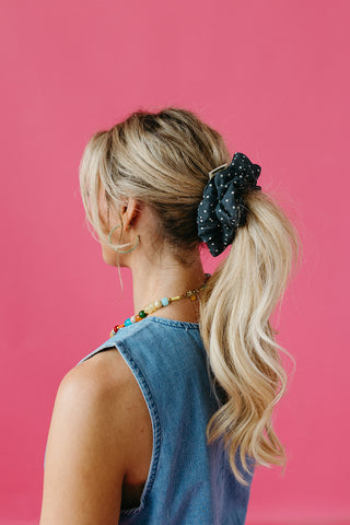 Oversized Scrunchie in Vintage Polka Dot