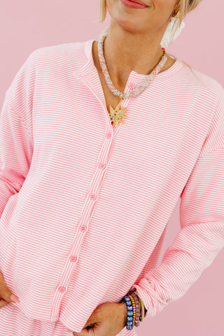 Kayna Stripe Fleece Pant Set