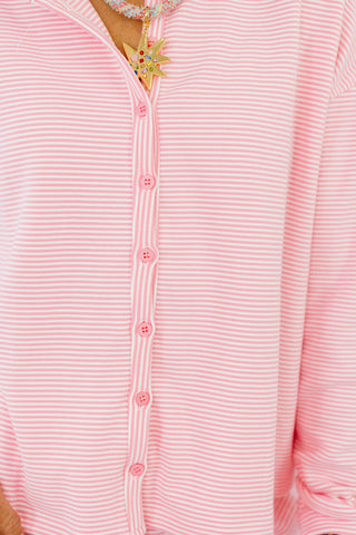 Kayna Stripe Fleece Pant Set