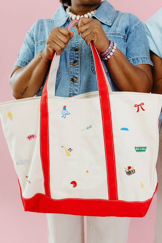 KC Icon Tote Bag in Red
