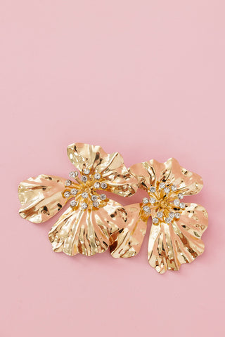 Capri Statement Earrings in Gold
