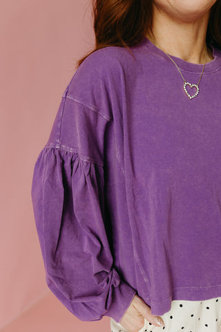 Neely Long Sleeve Top in Plum
