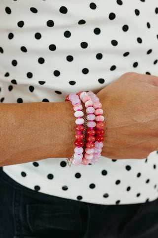 Beaded Bracelet in Pink