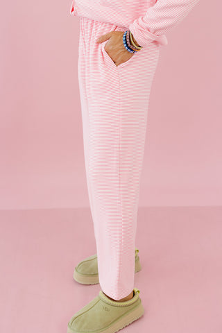 Kayna Stripe Fleece Pant Set