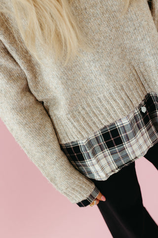 Lia Plaid Layer Sweater