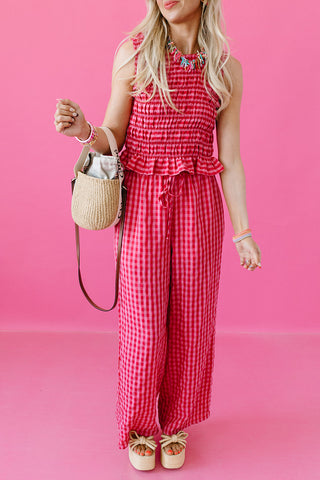 Ivy Smocked Gingham Pants