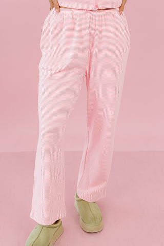 Kayna Stripe Fleece Pant Set