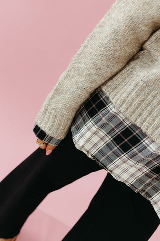 Lia Plaid Layer Sweater