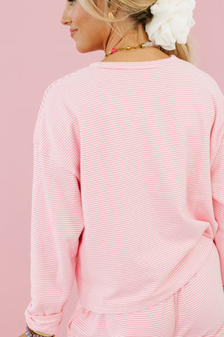 Kayna Stripe Fleece Pant Set