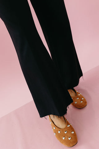 Hannah High Rise Ankle Jeans in Black