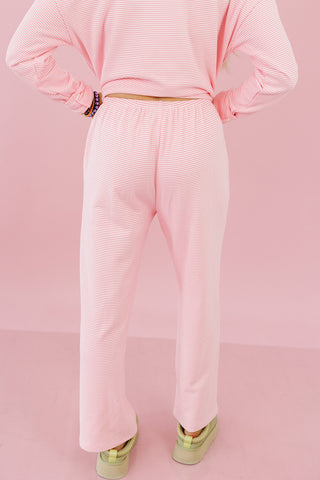 Kayna Stripe Fleece Pant Set