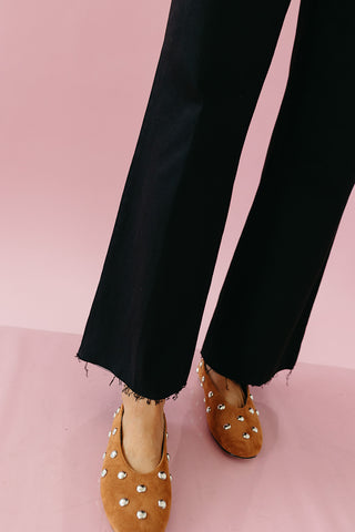 Hannah High Rise Ankle Jeans in Black