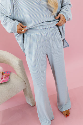 Mika Stripe Lounge Pants in Periwinkle